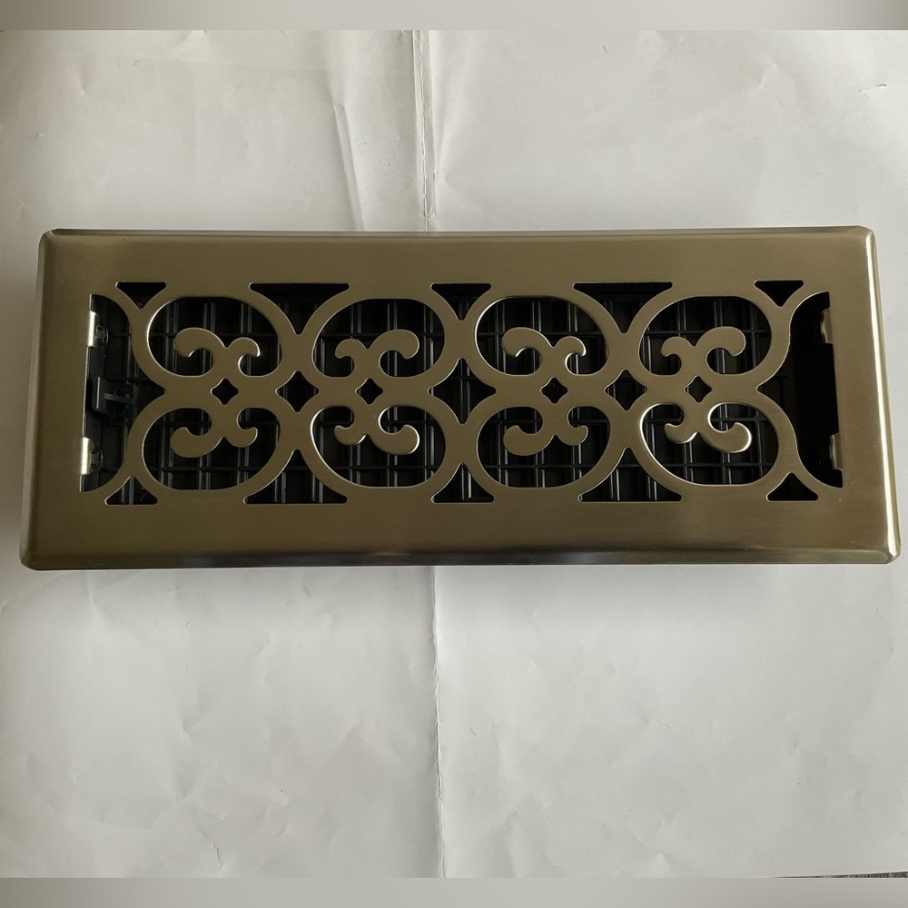 Decor Grates SPH412-NKL Floor Register, 4 X 12 Brushed Nickel